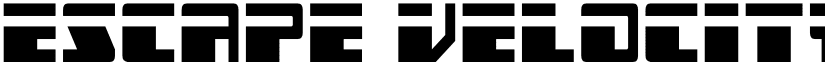 Escape Velocity Condensed Regular font
