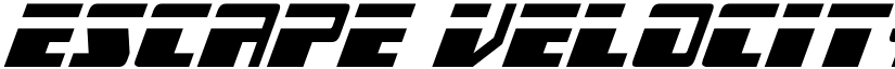 Escape Velocity Condensed Ital Regular font