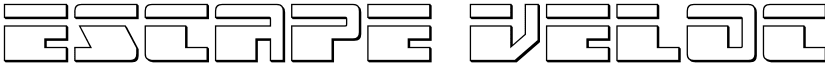 Escape Velocity Outline Regular font
