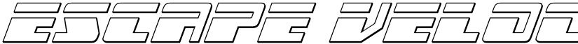 Escape Velocity Outline Italic Regular font