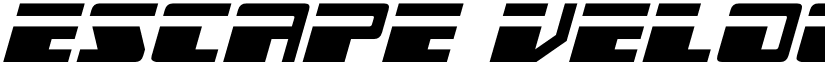 Escape Velocity Semi-Italic Regular font