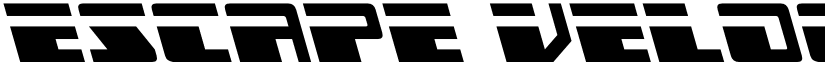 Escape Velocity Semi-Leftalic Regular font