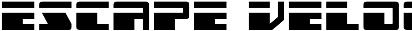 Escape Velocity Spaced Regular font