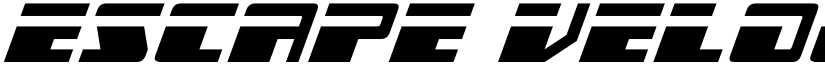 Escape Velocity Spaced Italic Regular font