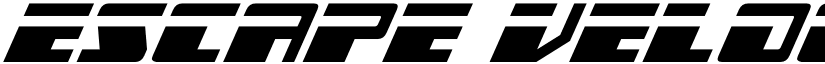 Escape Velocity Super-Italic Regular font