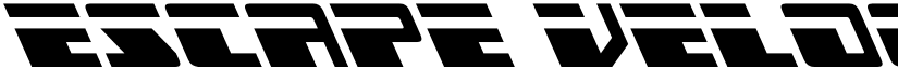 Escape Velocity Super-Leftalic Regular font