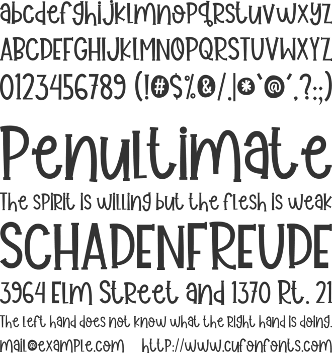 Mangoes Slash font preview