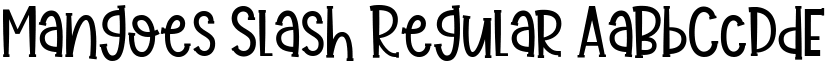 Mangoes Slash Regular font