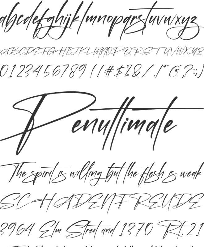 Andalosia font preview