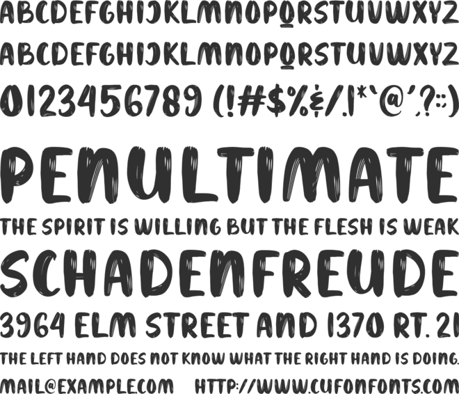 Coconut Charcoal font preview