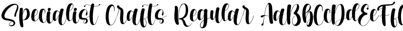 Specialist Crafts Regular font