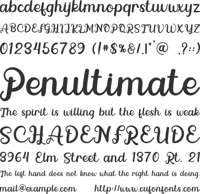 Butter Chicken font preview