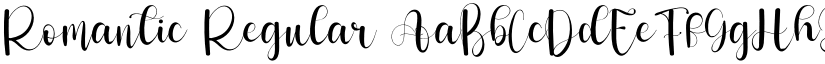 Romantic Regular font