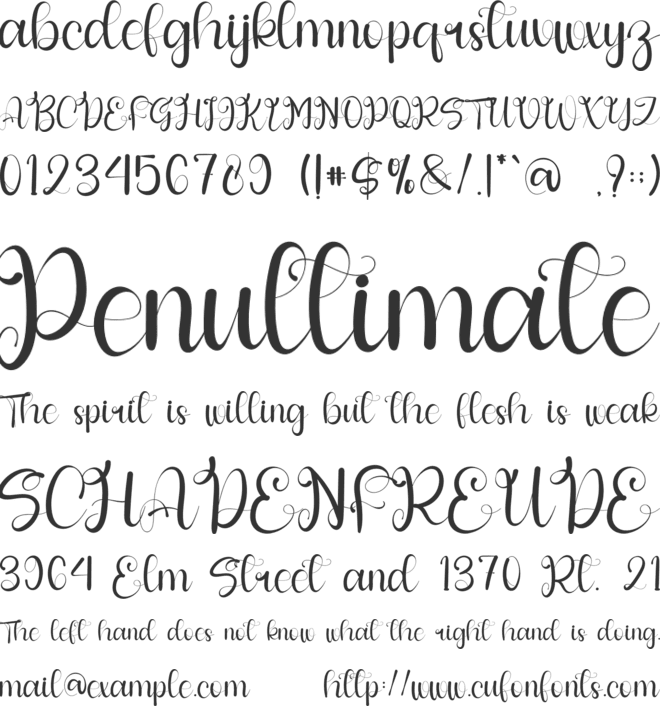 Dagtina font preview