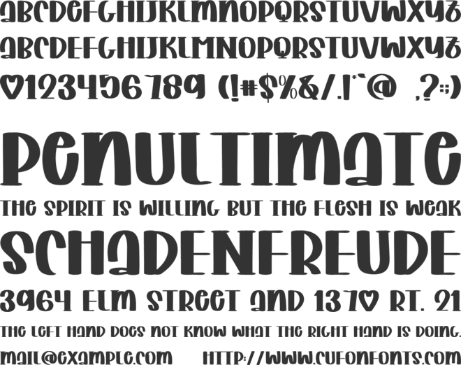 Vanila Creamy font preview