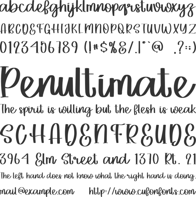 Nostalgia font preview