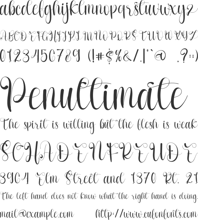 Gionalysa font preview