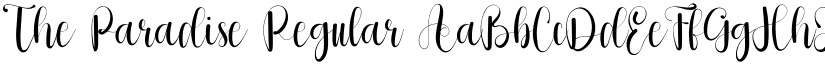 The Paradise Regular font