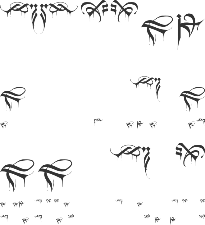 Black Blood Ornament font preview