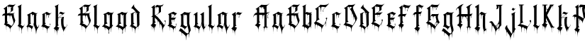 Black Blood Regular font