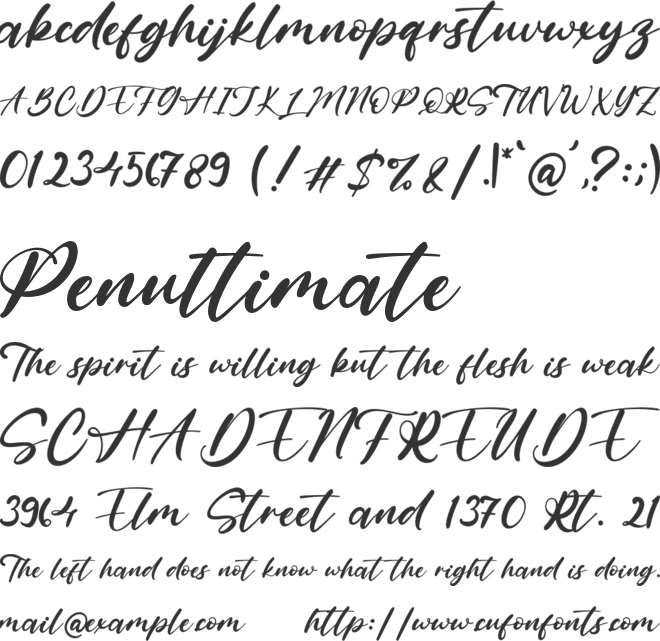 Lanitos Falls font preview