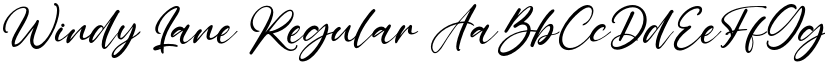 Windy Lane Regular font