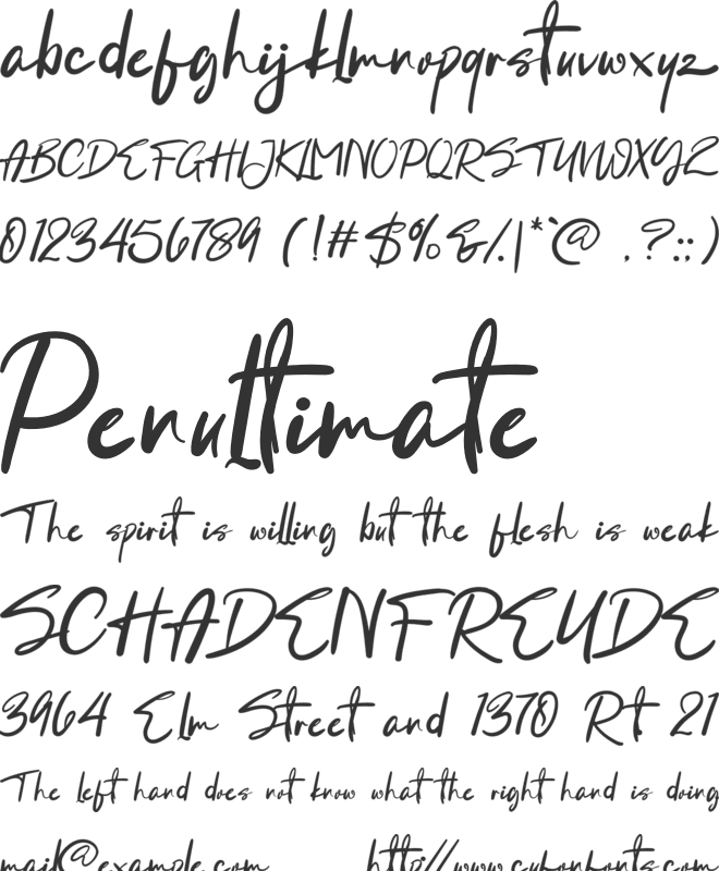 Bonilla Amaliha font preview