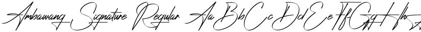 Ambawang Signature Regular font