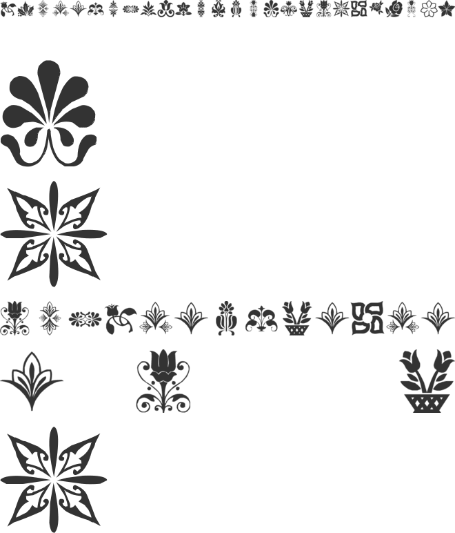 LP Flowers 2 font preview