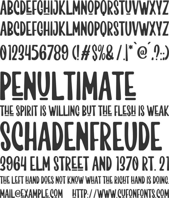 Kiti Cuties font preview