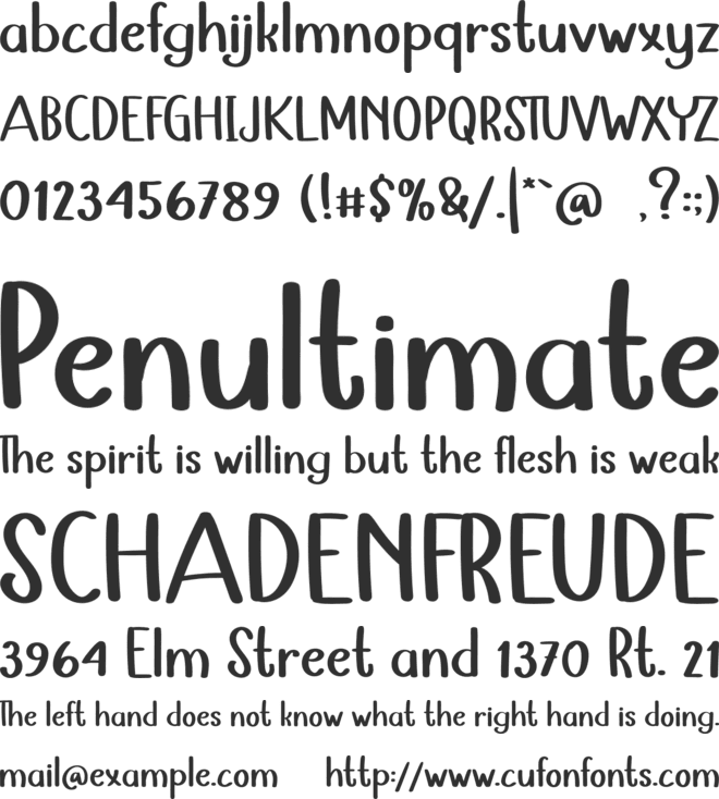 The Owl font preview