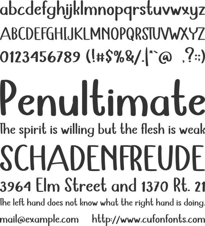 The Owl font preview