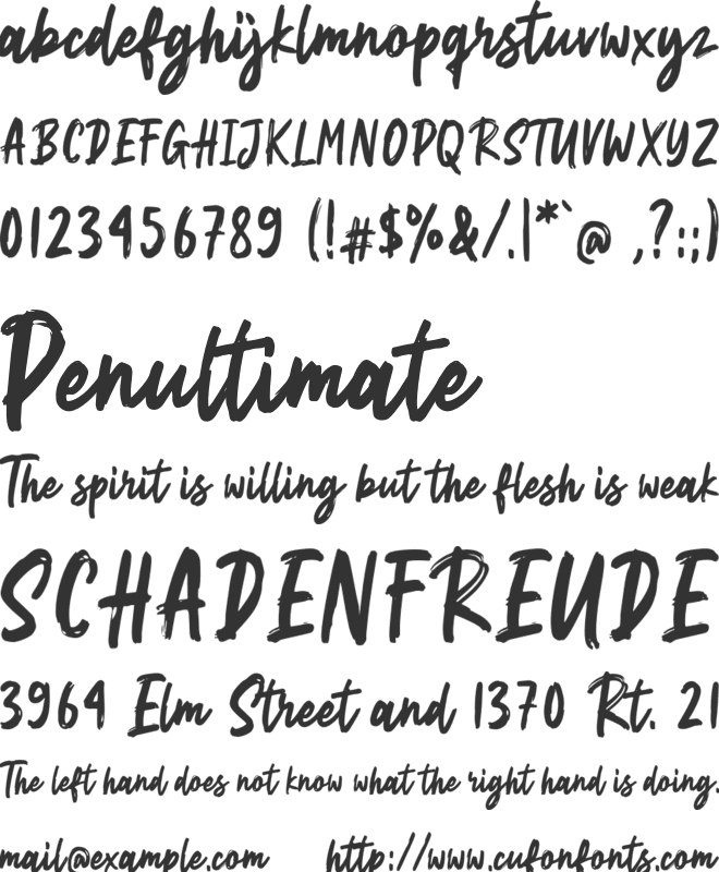 Bintton font preview