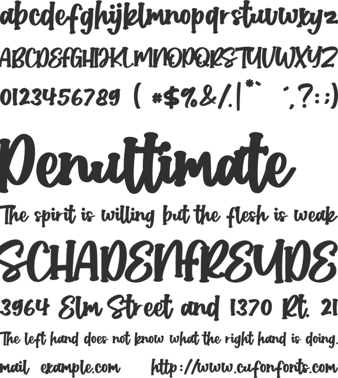 Chubby Bunny font preview