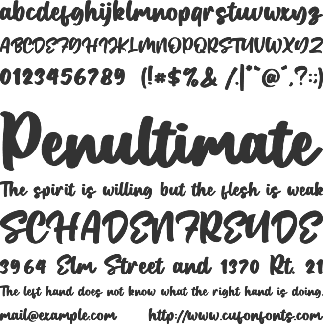 South Gate font preview