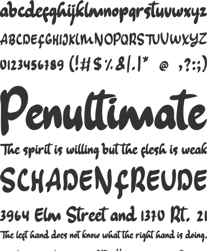 Backsound font preview