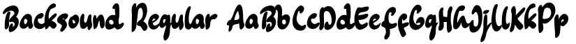 Backsound Regular font