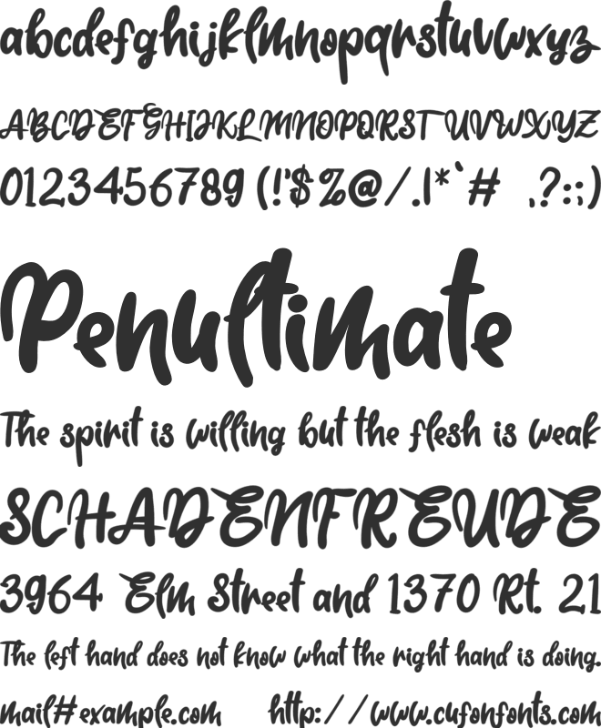 Hello Sunlight font preview