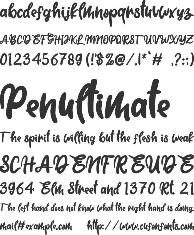 Hello Sunlight font preview