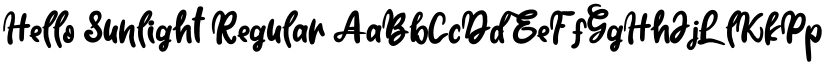 Hello Sunlight Regular font