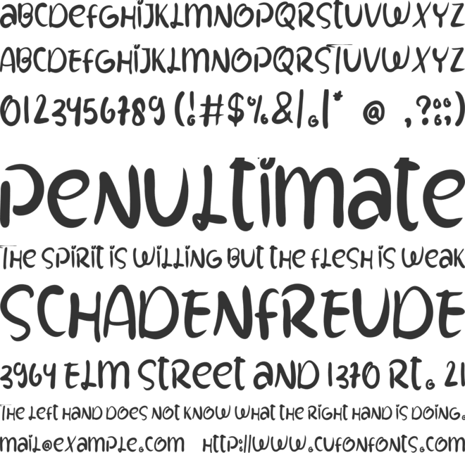 Cooming Soon font preview