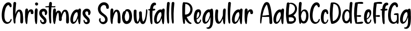 Christmas Snowfall Regular font