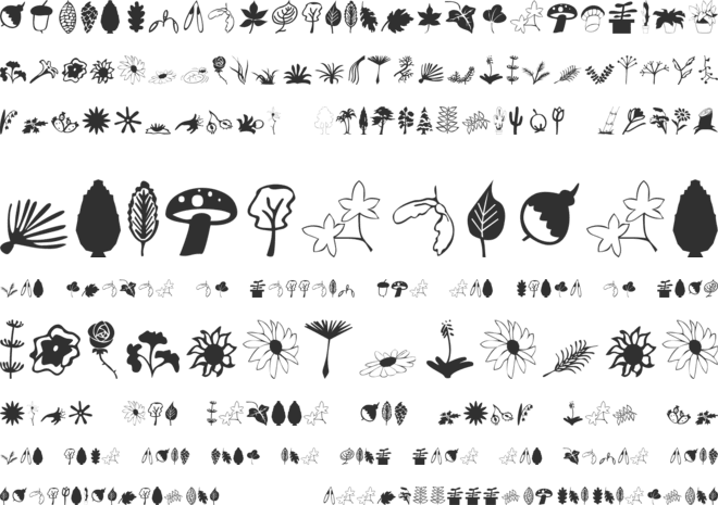 Plants font preview