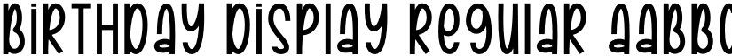 Birthday Display Regular font
