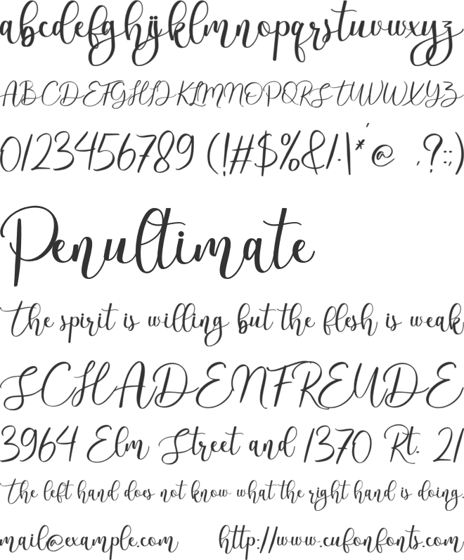 alandef font preview