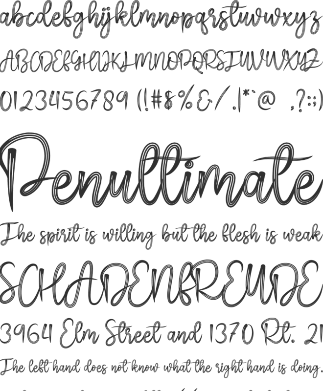 Christmas New Year font preview