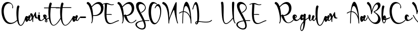 Claristta-PERSONAL USE font download