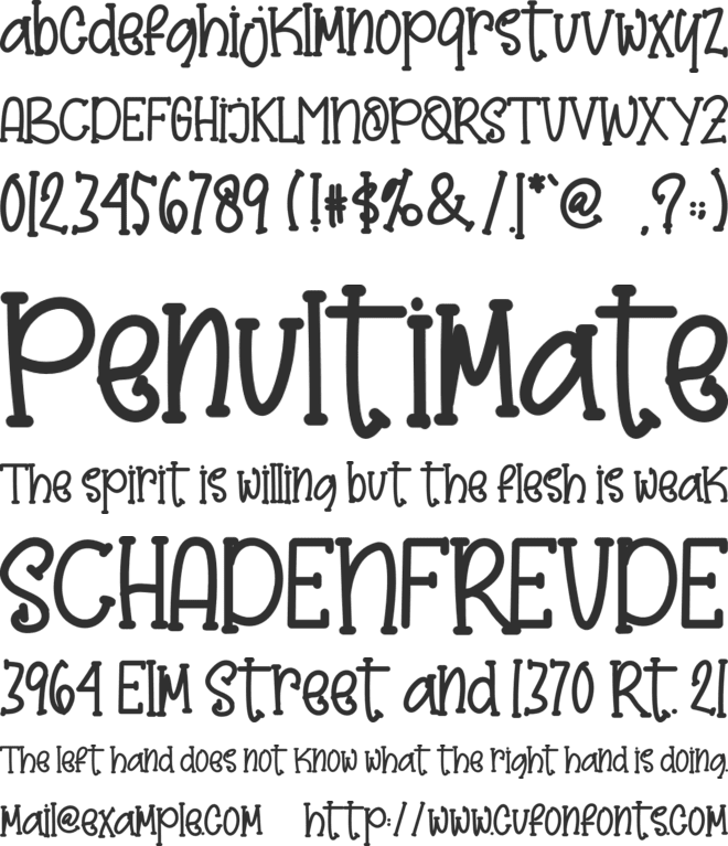 Spacious Farmhouse font preview
