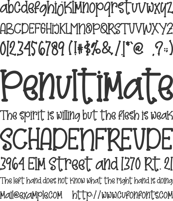 Spacious Farmhouse font preview