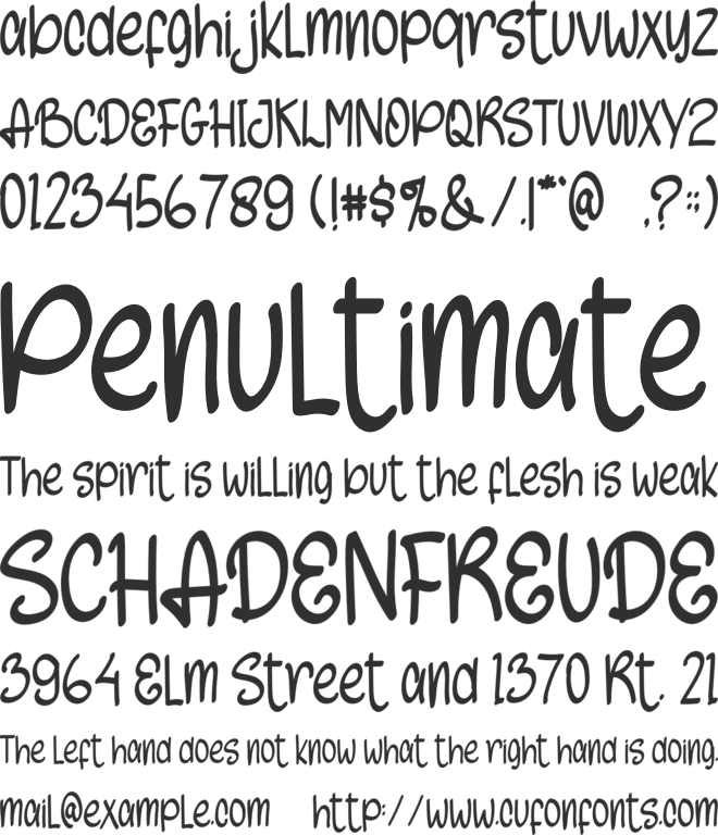Afternoon Christmas font preview
